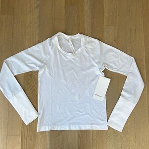 NWT Lululemon Swiftly Tech Long-Sleeve *Race Length* Sz. 6 White